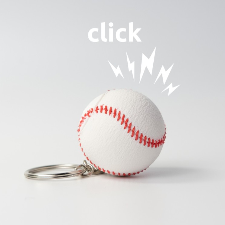 Baseball Clicker Keychain